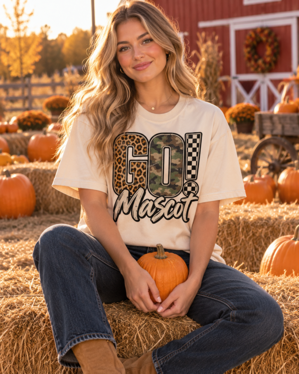 KJNVER (166) Custom Mascot T-Shirt | Personalized Team Tee | Personalized Number Tee | Comfort Colors®