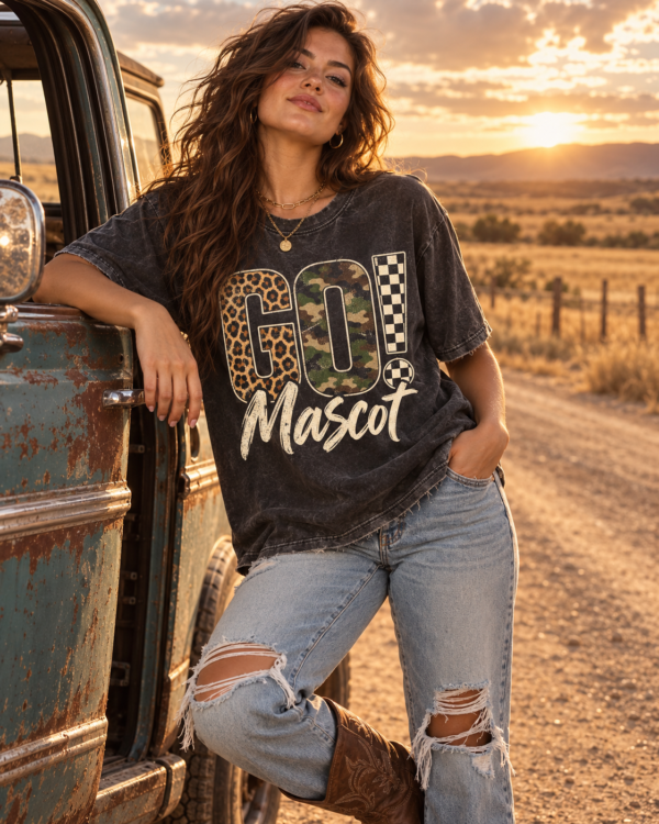 Custom Mascot T-Shirt | Personalized Team Tee | Personalized Number Tee | Comfort Colors®