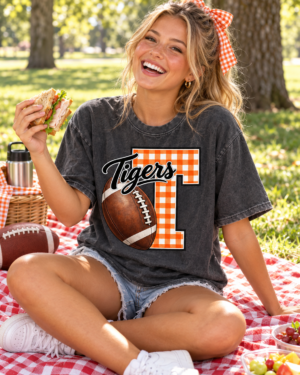 KJNVER (23) Custom Mascot T-Shirt | Personalized Team Tee | Personalized Number Tee | Comfort Colors®