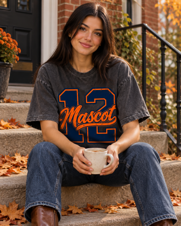 KJNVER (25) Custom Mascot T-Shirt | Personalized Team Tee | Personalized Number Tee | Comfort Colors®